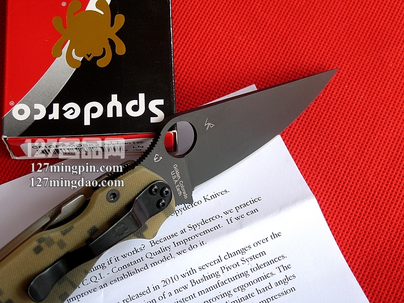 美国蜘蛛SPYDERCO C81GPCMOBK2 二代美军迷彩版折刀