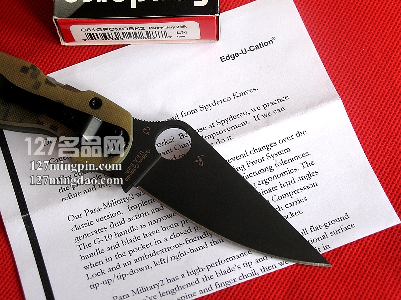 美国蜘蛛SPYDERCO C81GPCMOBK2 二代美军迷彩版折刀