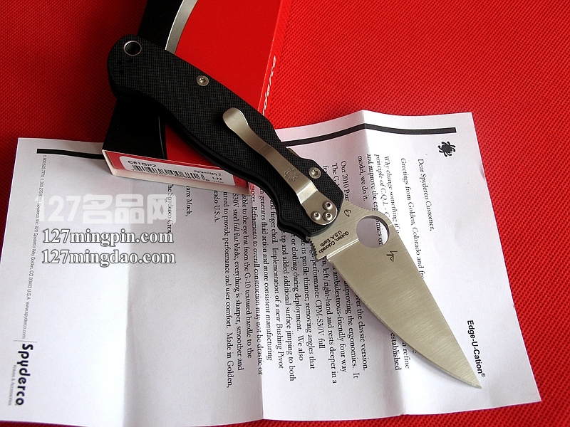 美国蜘蛛SPYDERCO C81GP2 二代美军专用版折刀