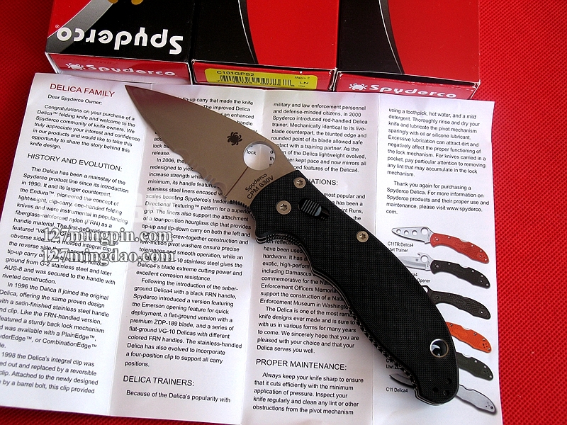 美国蜘蛛SPYDERCO C101GPS2 马尼克斯2代折刀