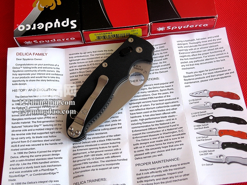 美国蜘蛛SPYDERCO C101GPS2 马尼克斯2代折刀