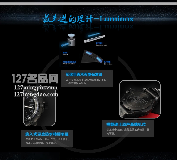 Luminox手表军表 100%瑞士原装进口 7251.bo雷美诺时