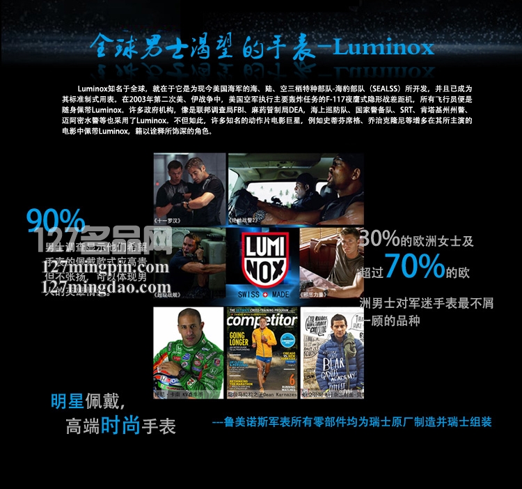 Luminox手表军表 100%瑞士原装进口 7251.bo雷美诺时