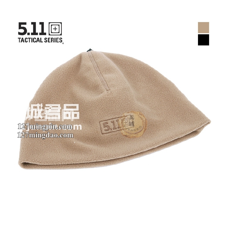 美国正品5.11 正品男式防风冬绒帽 狼棕/黑 511帽子