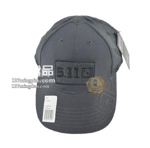 美国5.11 89351 刺绣战术帽 侧边网眼透气棒球帽子 碳灰色