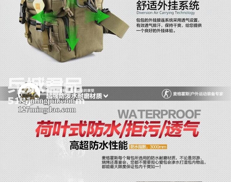 麦格霍斯MagForce正品台湾马盖先军迷战术装备0451折叠通勤杂物包