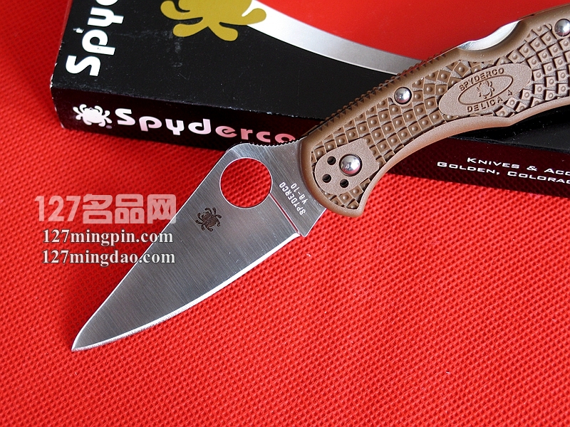 美国蜘蛛SPYDERCO  C11FPBN棕色折刀  127名刀网