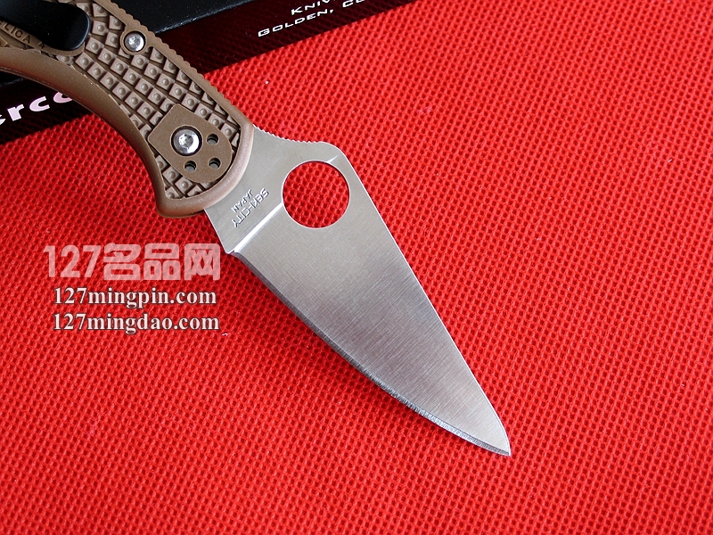 美国蜘蛛SPYDERCO  C11FPBN棕色折刀  127名刀网