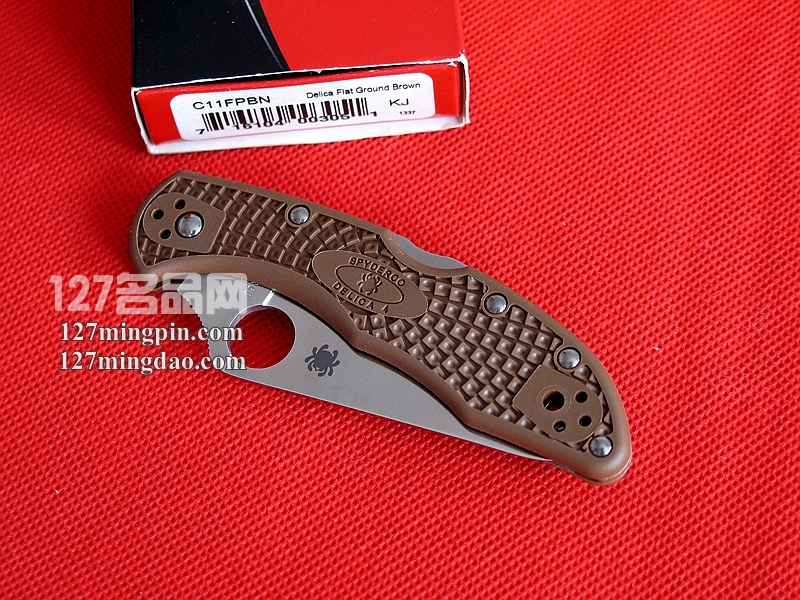 美国蜘蛛SPYDERCO  C11FPBN棕色折刀  127名刀网