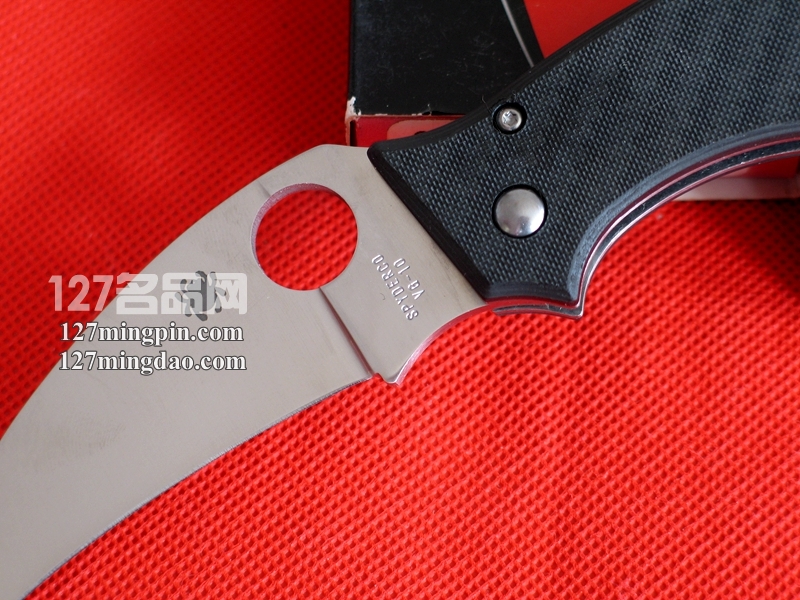 美国蜘蛛SPYDERCO C116CFP超级鹰 碳纤维柄鹰爪折刀