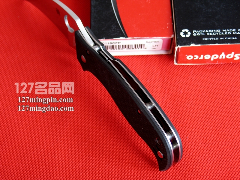 美国蜘蛛SPYDERCO C116CFP超级鹰 碳纤维柄鹰爪折刀