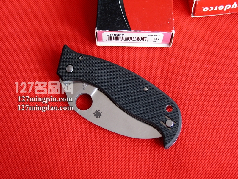 美国蜘蛛SPYDERCO C116CFP超级鹰 碳纤维柄鹰爪折刀