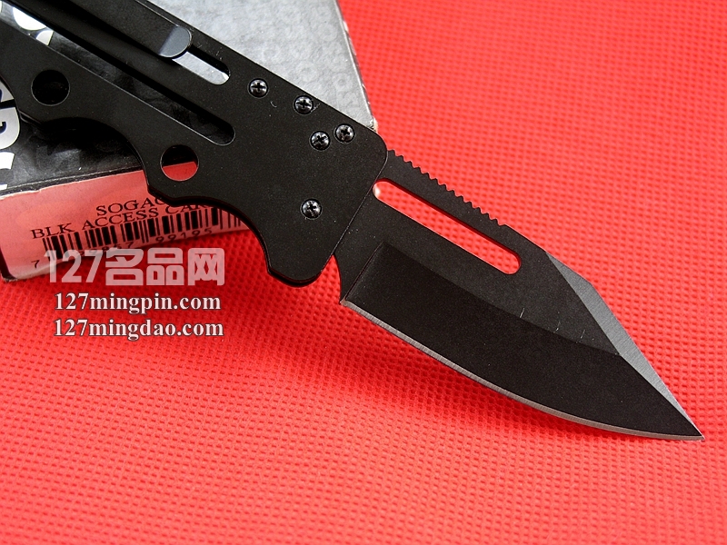 美国哨格SOG 索格 AC77全金属黑色镂空柄折刀 卡片刀