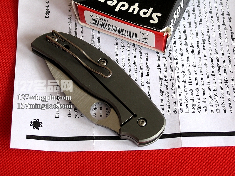 美国蜘蛛SPYDERCO  C123TIP二代折刀  127名刀网