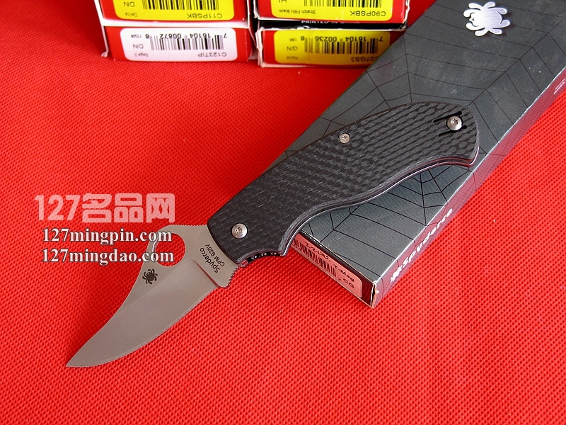 美国蜘蛛SPYDERCO C115CFP纤维柄磁性折刀 127名刀网