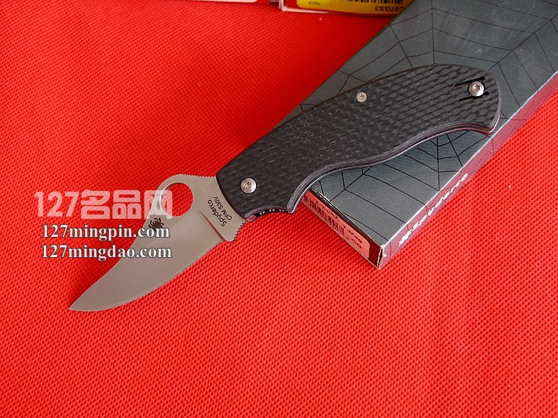 美国蜘蛛SPYDERCO C115CFP纤维柄磁性折刀 127名刀网