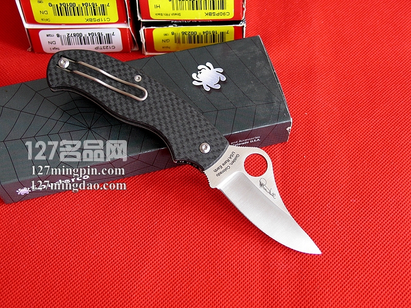 美国蜘蛛SPYDERCO C115CFP纤维柄磁性折刀 127名刀网