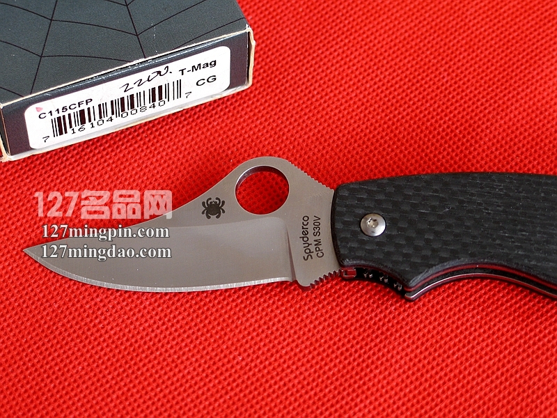 美国蜘蛛SPYDERCO C115CFP纤维柄磁性折刀 127名刀网