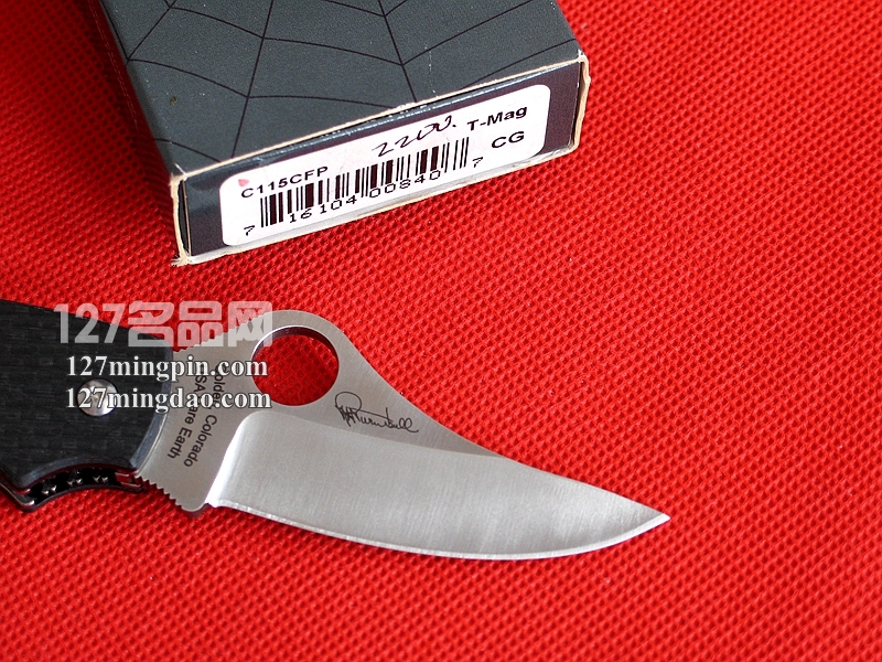 美国蜘蛛SPYDERCO C115CFP纤维柄磁性折刀 127名刀网