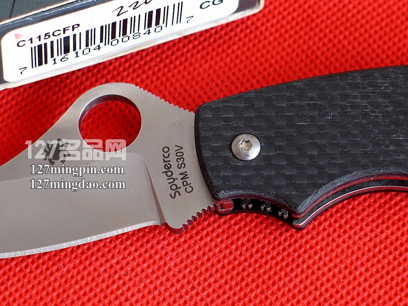 美国蜘蛛SPYDERCO C115CFP纤维柄磁性折刀 127名刀网