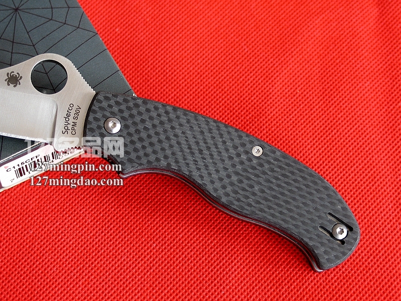 美国蜘蛛SPYDERCO C115CFP纤维柄磁性折刀 127名刀网