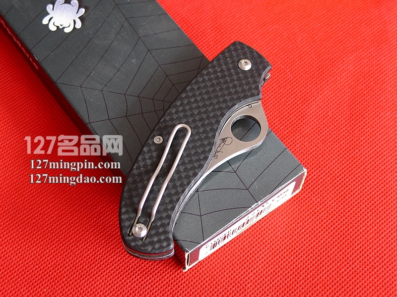 美国蜘蛛SPYDERCO C115CFP纤维柄磁性折刀 127名刀网