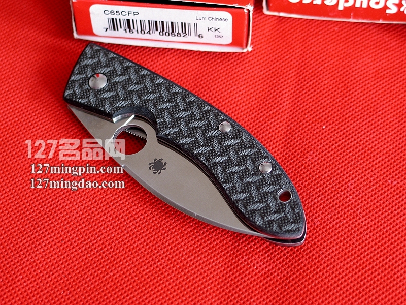 美国蜘蛛SPYDERCO C65CFP碳纤柄折刀  127名刀网