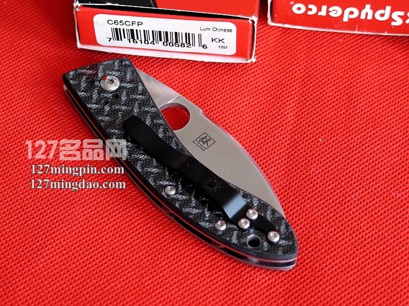 美国蜘蛛SPYDERCO C65CFP碳纤柄折刀  127名刀网