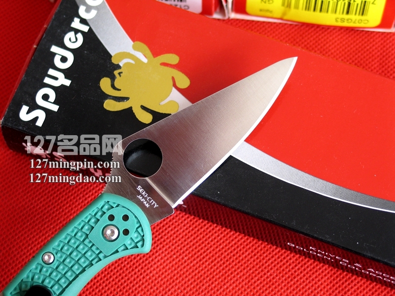 美国蜘蛛SPYDERCO  C11FPGR绿柄  127名刀网