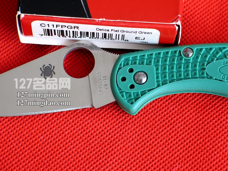 美国蜘蛛SPYDERCO  C11FPGR绿柄  127名刀网