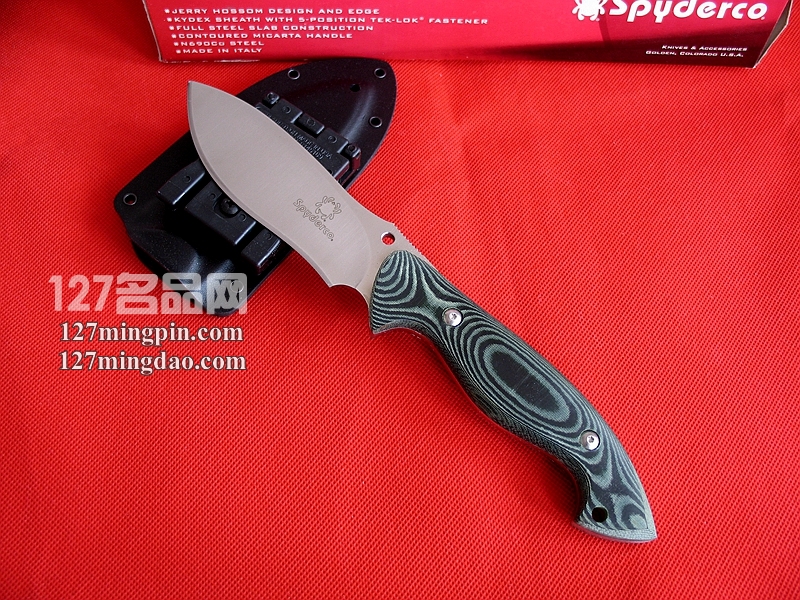 美国SPYDERCO蜘蛛 FB19 战术直刀野营刀 127名品网