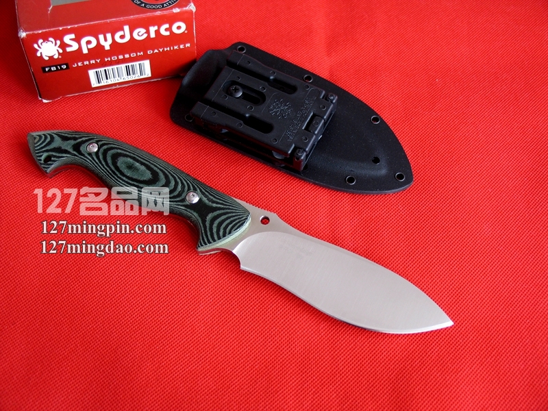 美国SPYDERCO蜘蛛 FB19 战术直刀野营刀 127名品网