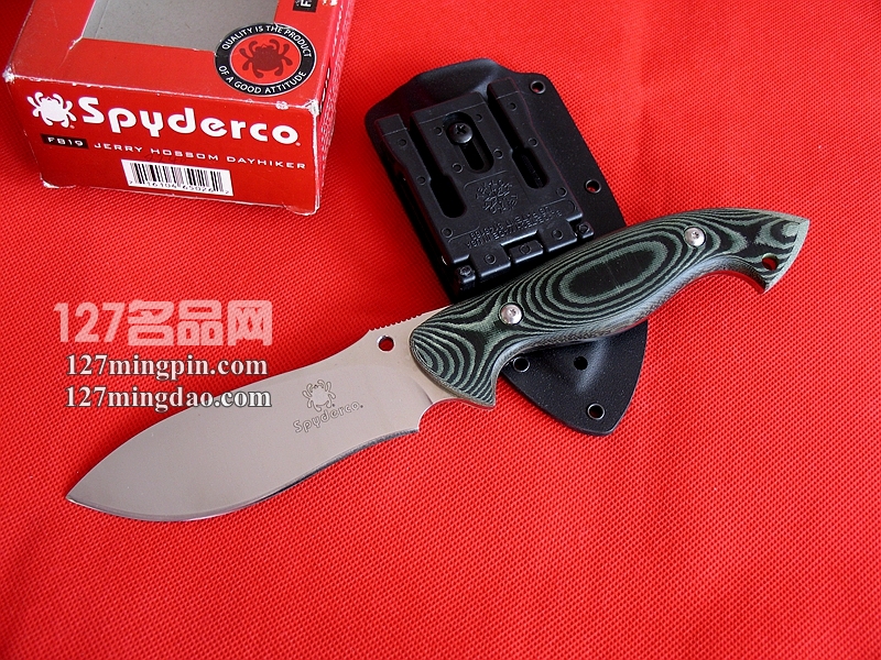 美国SPYDERCO蜘蛛 FB19 战术直刀野营刀 127名品网