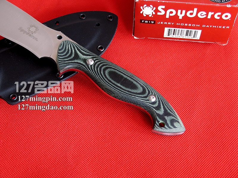 美国SPYDERCO蜘蛛 FB19 战术直刀野营刀 127名品网