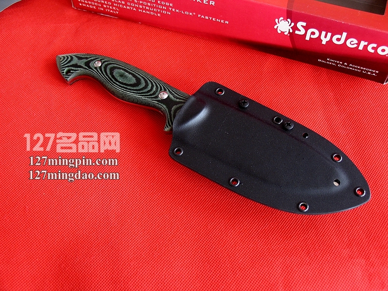 美国SPYDERCO蜘蛛 FB19 战术直刀野营刀 127名品网