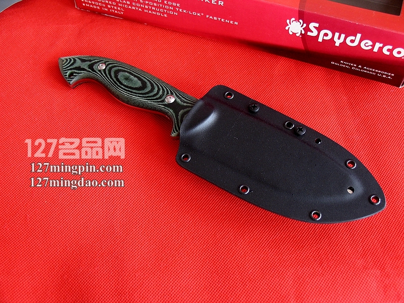 美国SPYDERCO蜘蛛 FB19 战术直刀野营刀 127名品网