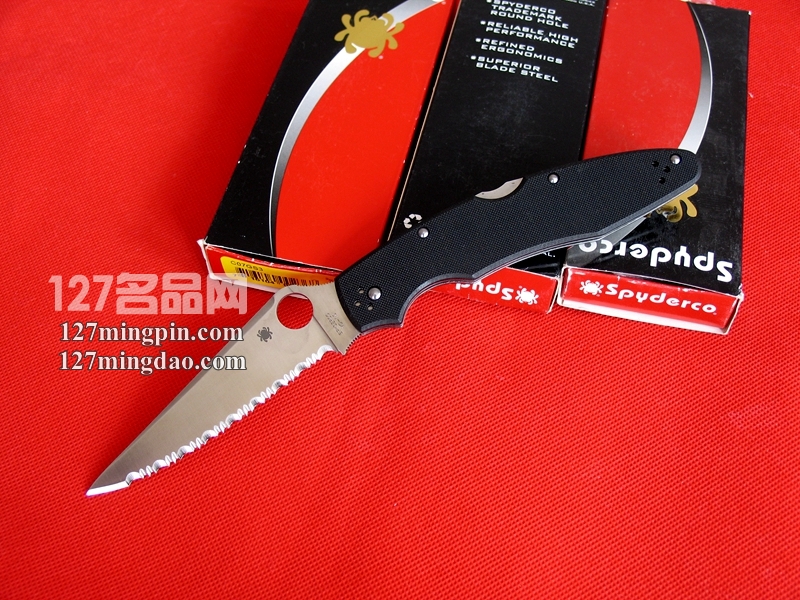 美国蜘蛛SPYDERCO C07GS3 半齿战术折刀 127名品网