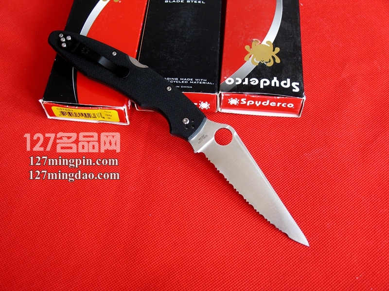 美国蜘蛛SPYDERCO C07GS3 半齿战术折刀 127名品网