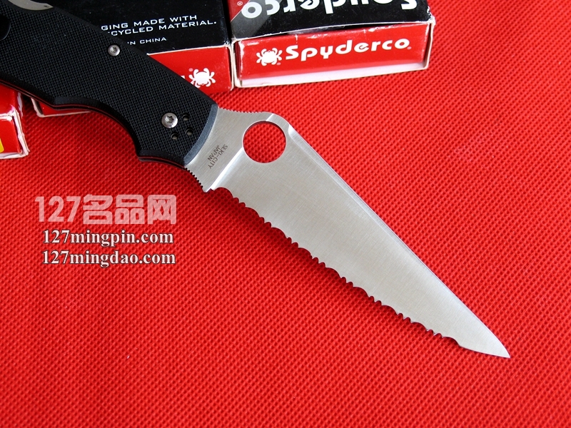 美国蜘蛛SPYDERCO C07GS3 半齿战术折刀 127名品网