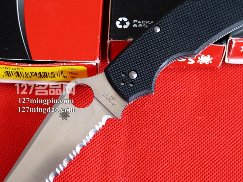 美国蜘蛛SPYDERCO C07GS3 半齿战术折刀 127名品网