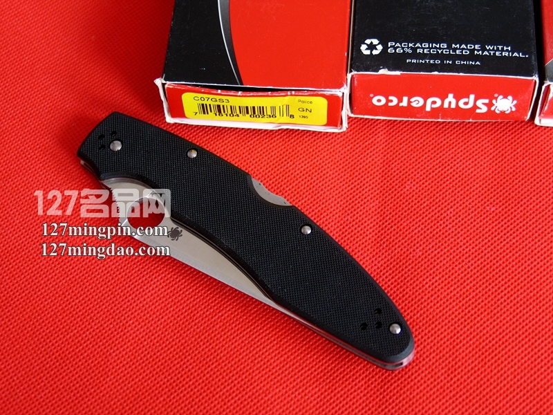 美国蜘蛛SPYDERCO C07GS3 半齿战术折刀 127名品网