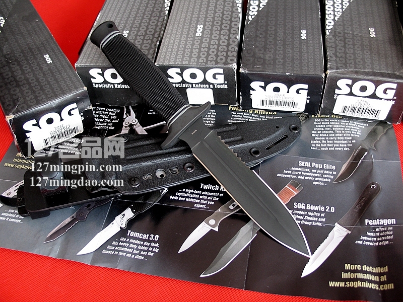 美国哨格SOG D25T战斗刀 SOG索格匕首