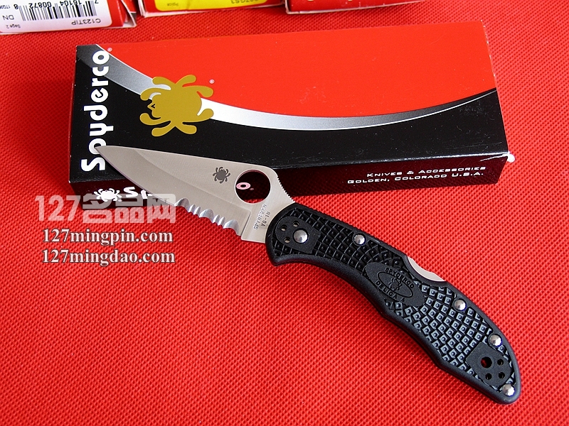 美国蜘蛛SPYDERCO C11PSBK折刀黑色柄 127名品网