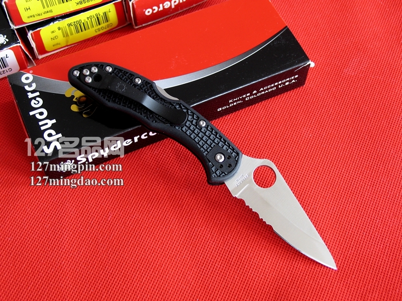 美国蜘蛛SPYDERCO C11PSBK折刀黑色柄 127名品网