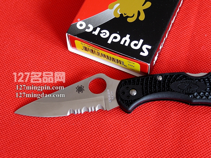 美国蜘蛛SPYDERCO C11PSBK折刀黑色柄 127名品网