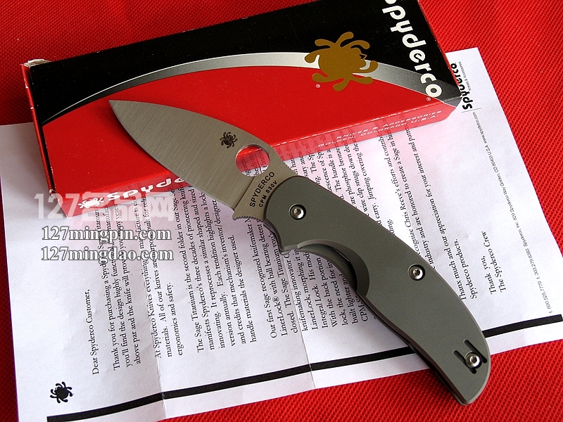 美国蜘蛛SPYDERCO  C123TIP二代折刀  127名刀网