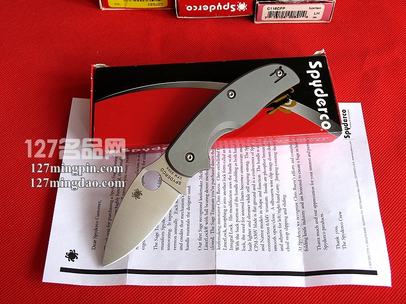 美国蜘蛛SPYDERCO  C123TIP二代折刀  127名刀网