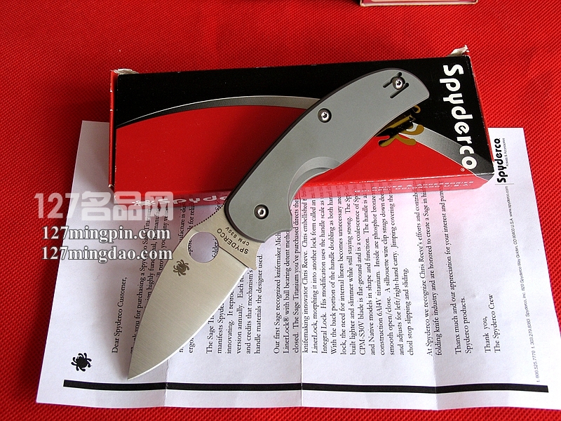 美国蜘蛛SPYDERCO  C123TIP二代折刀  127名刀网