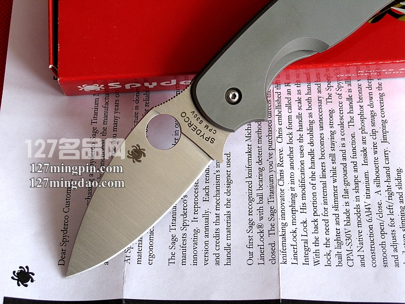 美国蜘蛛SPYDERCO  C123TIP二代折刀  127名刀网