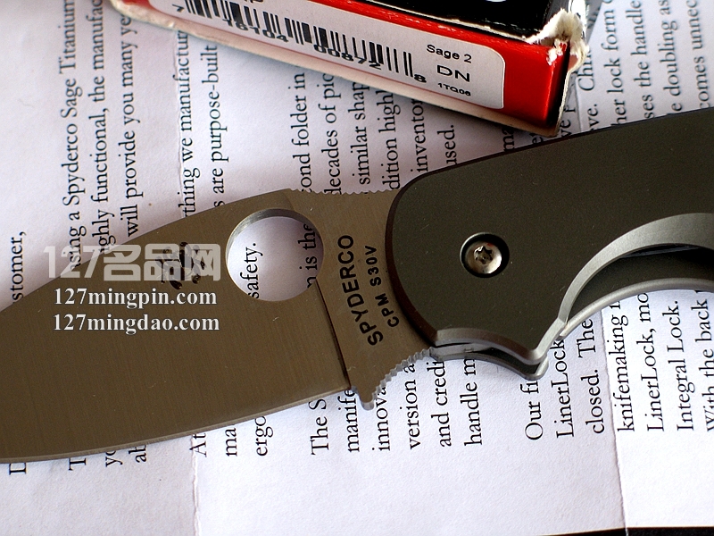 美国蜘蛛SPYDERCO  C123TIP二代折刀  127名刀网